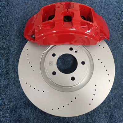 Trước sửa đổi AMG Big 6 Piston Monoblock Mercedes Red Brake Calipers Công suất dừng cao