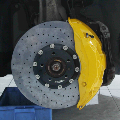 Màu vàng trắng AK 10N Kẹp phanh Porsche Hợp kim nhôm