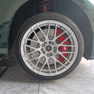 Bộ kẹp phanh ô tô nâng cấp Audi A5 6 nồi lớn màu đỏ Monoblock Calper