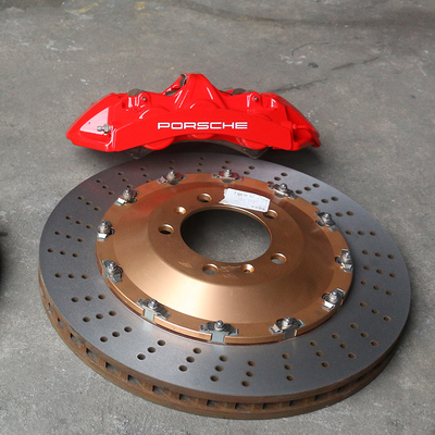 Bộ kẹp phanh ô tô Porsche nâng cấp lên bộ kẹp phanh GT6 6 POT Red cải thiện lực dừng