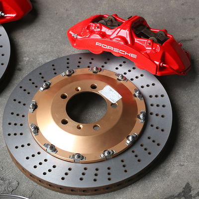 Bộ kẹp phanh ô tô Porsche nâng cấp lên bộ kẹp phanh GT6 6 POT Red cải thiện lực dừng