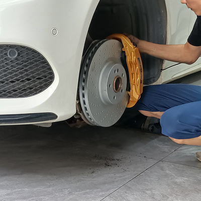 Bộ kẹp phanh ô tô Mercedes Benz C200 Nâng cấp 6 bộ kẹp nồi và đĩa 355MM
