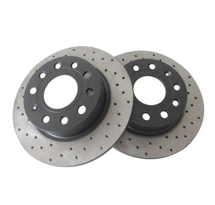 OE 95535140251 Đồng titan đĩa phanh xe Cỡ 350 * 34MM Semi Metal không bụi